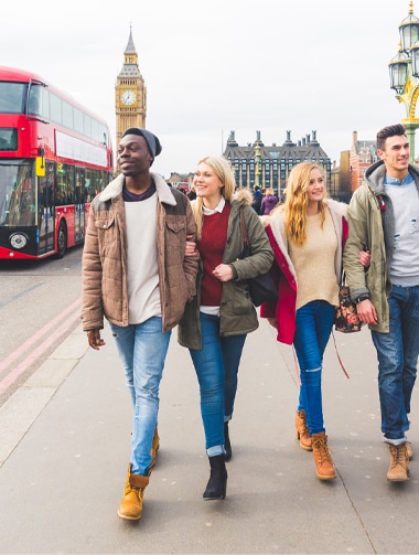 étudiants internationaux en séjour linguistique à Londres, Angleterre