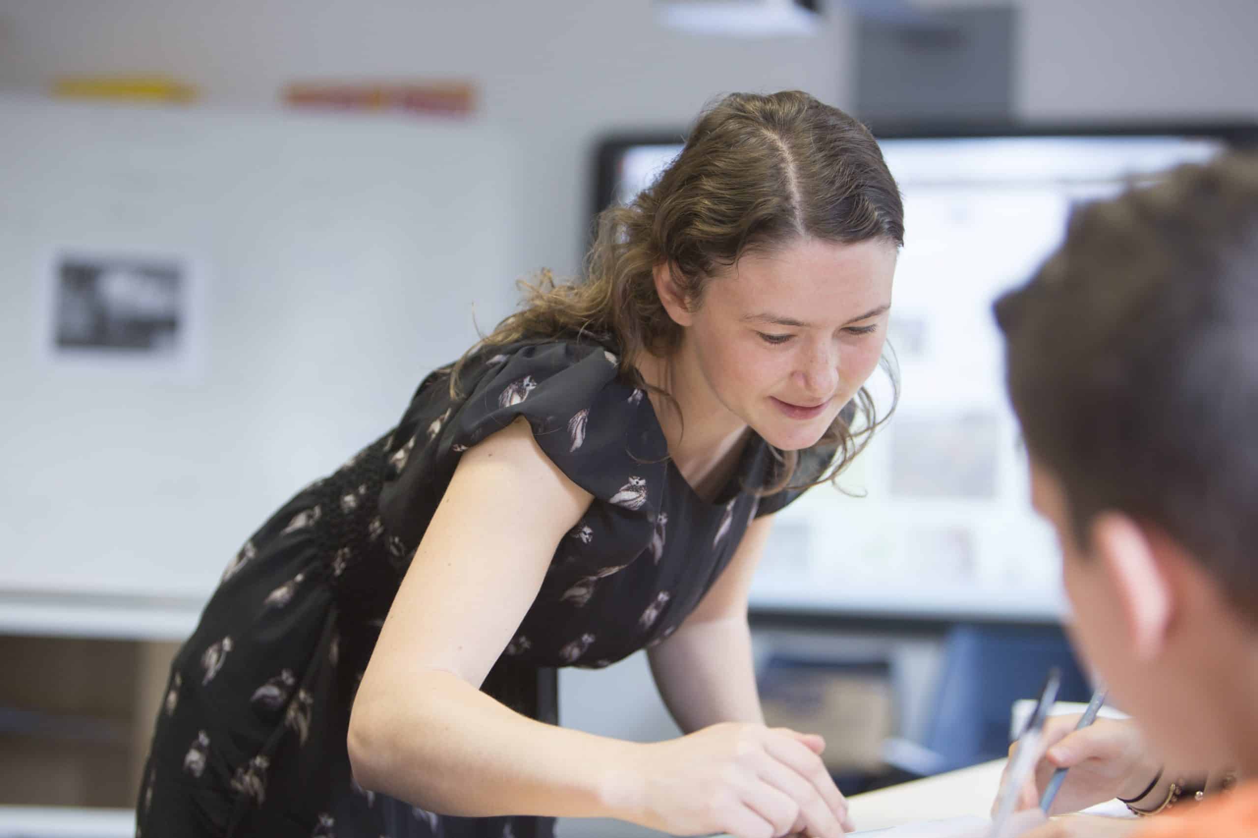 Enseignante en cours d'anglais à ST Albans School