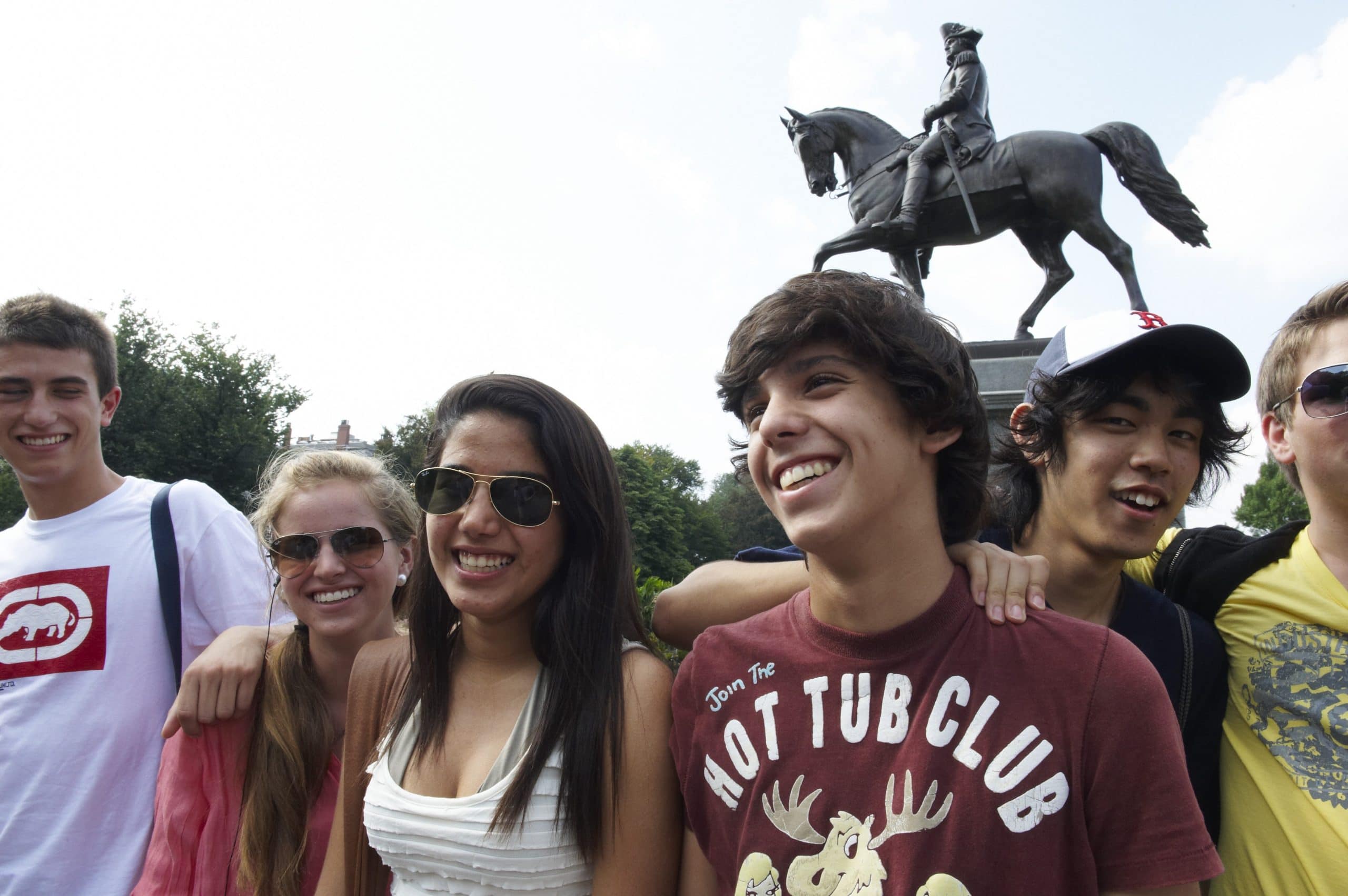 étudiants en excursion durant leur séjour linguistique à Boston aux Etats-Unis
