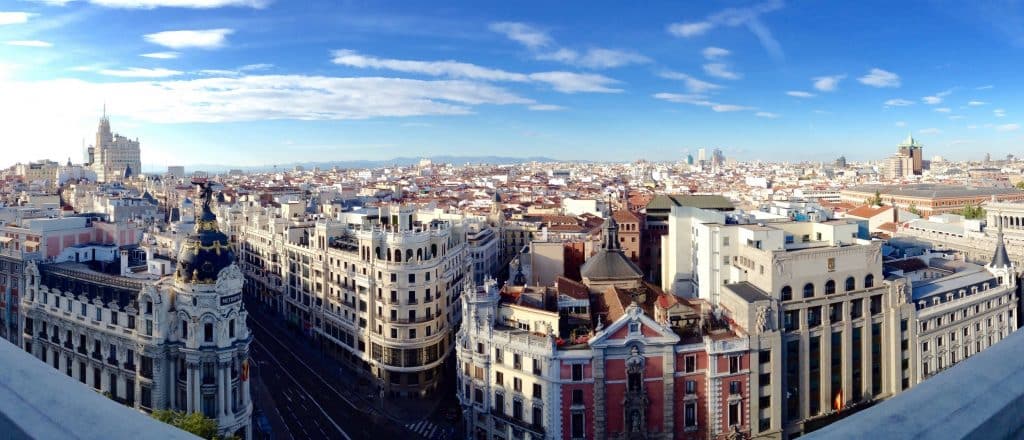 Vue aérienne de Madrid