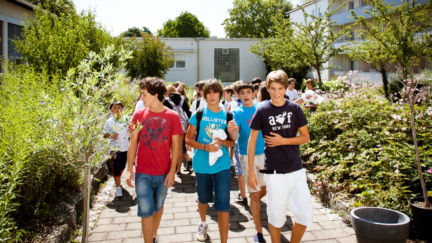 Groupe d'élèves en séjour Linguistique Bad Schussenried