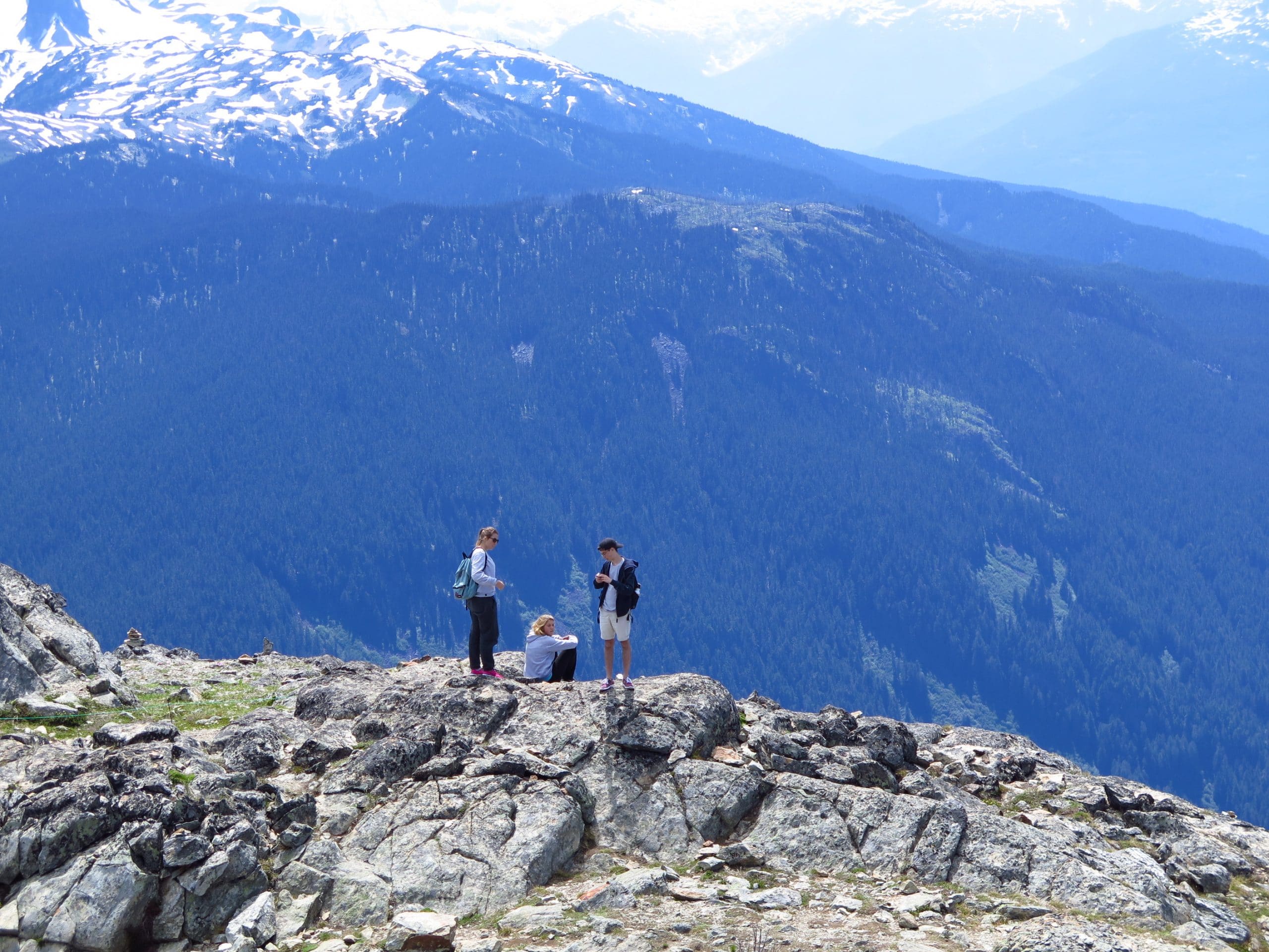 randonnée en montagne lors d'un summer camp à Vancouver