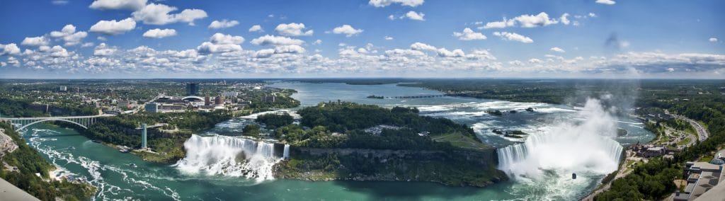 Vue panoramique des chutes du Niagara à découvrir lors de votre séjour linguistique au Canada