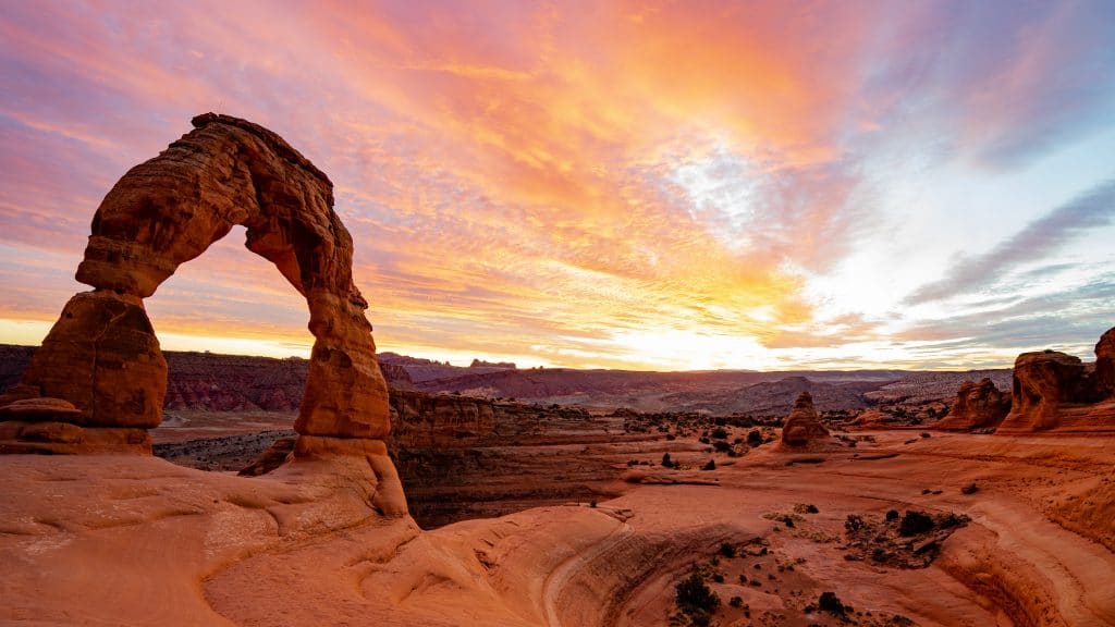 Delicate Arch, considérée comme le symbole de l'Utah, à découvrir dans le parc national d'Arches aux USA