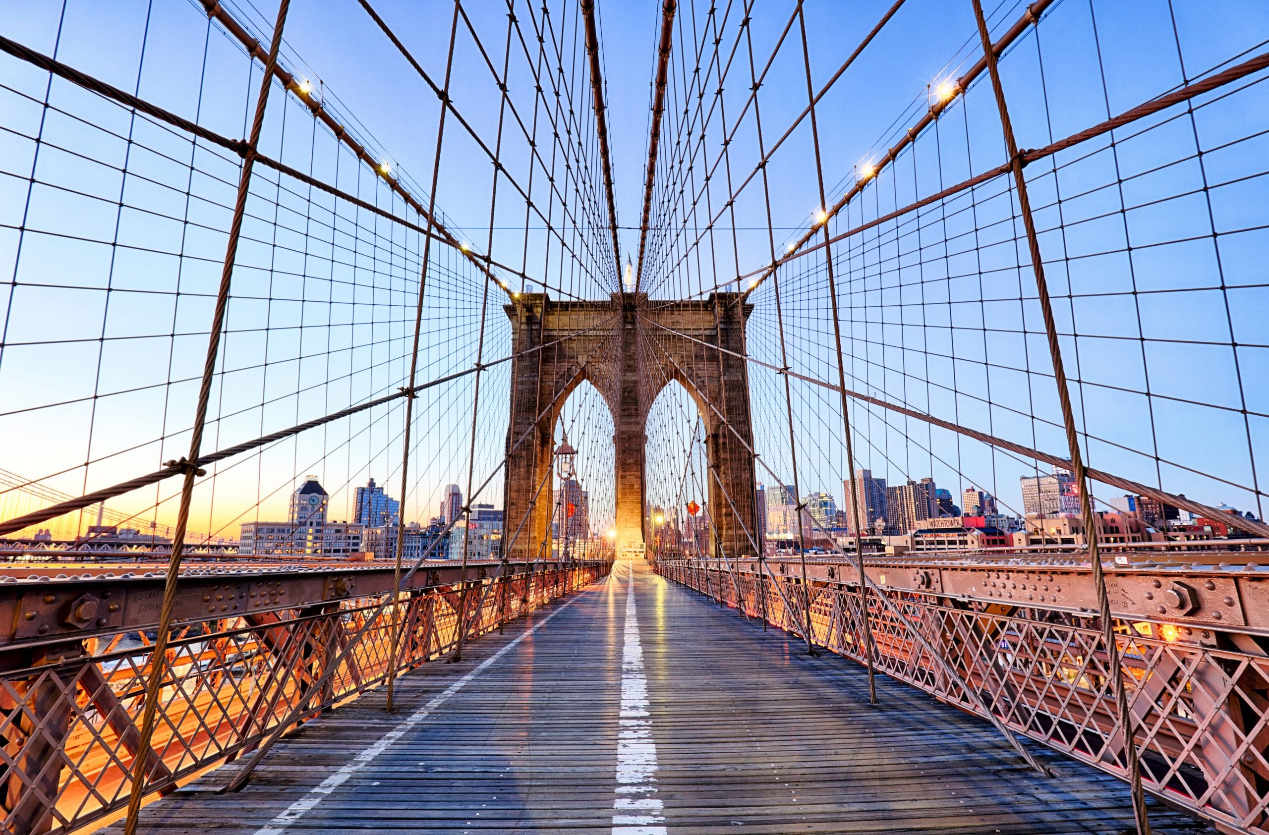 Brooklyn bridge, célèbre pont de New York, à découvrir lors de votre séjour linguistique aux USA