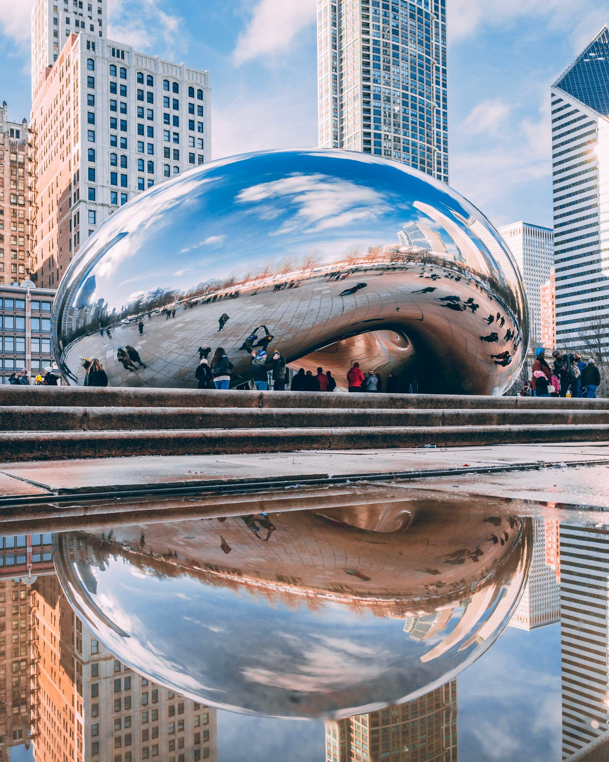 Sculpture "Le Cloud Gate", à découvrir en séjour linguistique aux USA