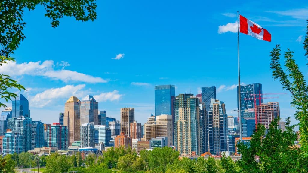 Vue sur Calgary au Canada