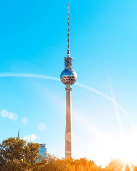 Tour de la Télévision à Berlin, durant leur séjour linguistique en Allemagne