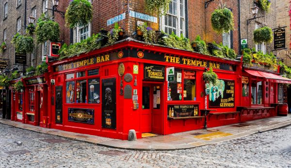 Devanture du Temple Bar en Irlande