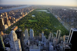 Vue aérienne de Central Park à Manhattan