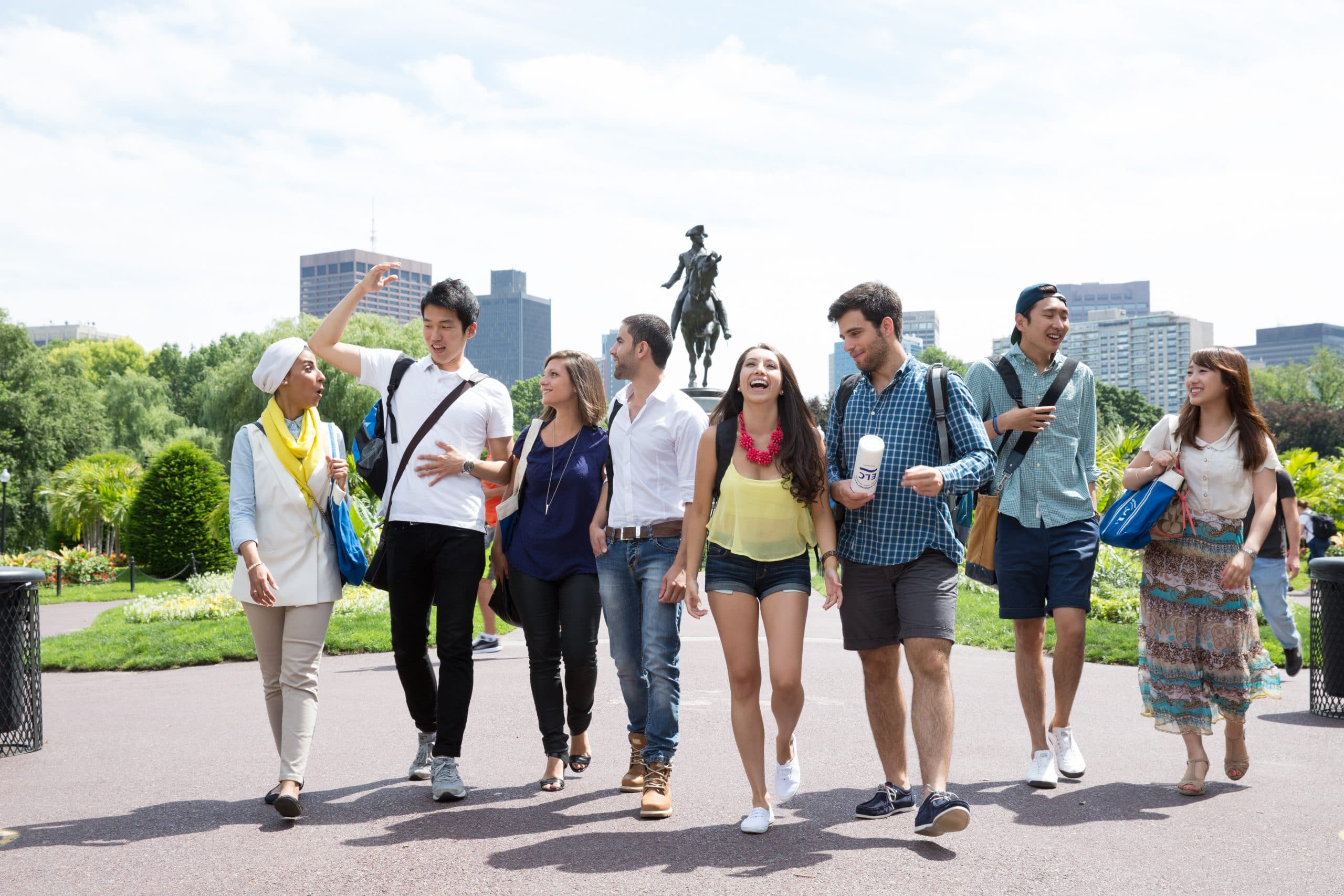 Etudiants visitant Boston lors de leur séjour linguistique aux USA