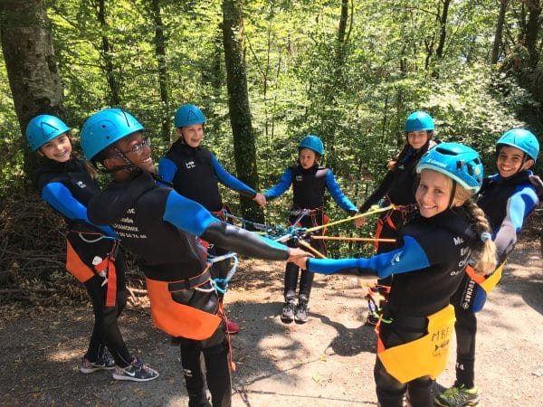 Activité canyoning en Summer Camp en France