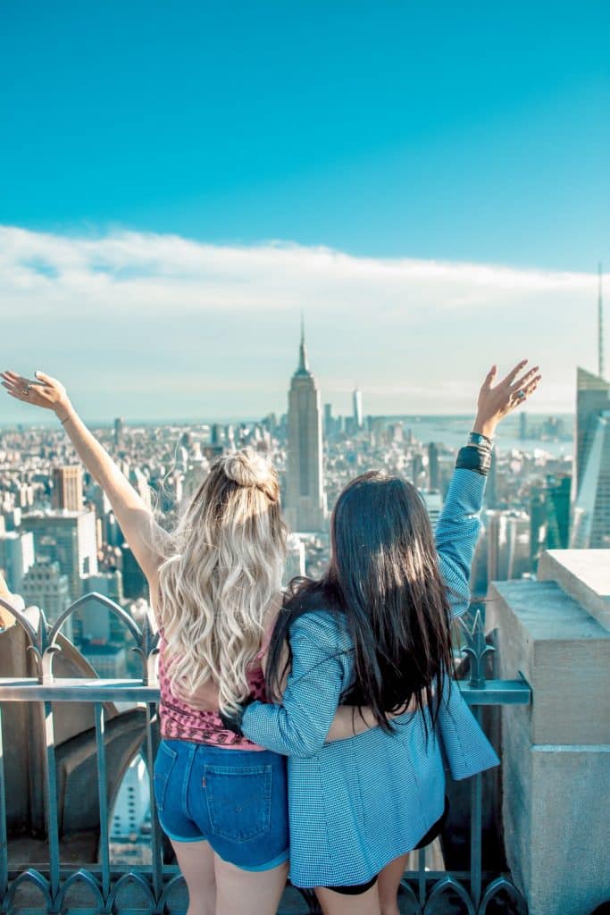étudiantes en excursion à Manhattan durant leur séjour linguistique à New York