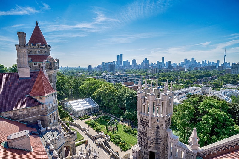 Vue sur la ville de Toronto depuis La Casa Loma, Canada