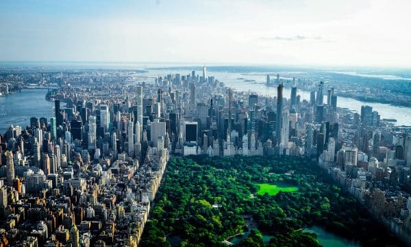 Vue panoramique de New York City et Central Park