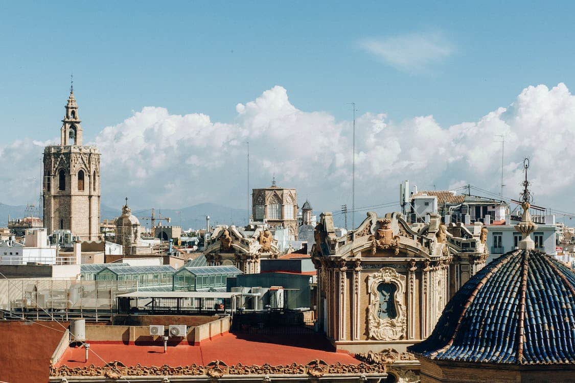 Vue des toits de valence en espagne